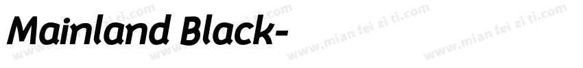 Mainland Black字体转换